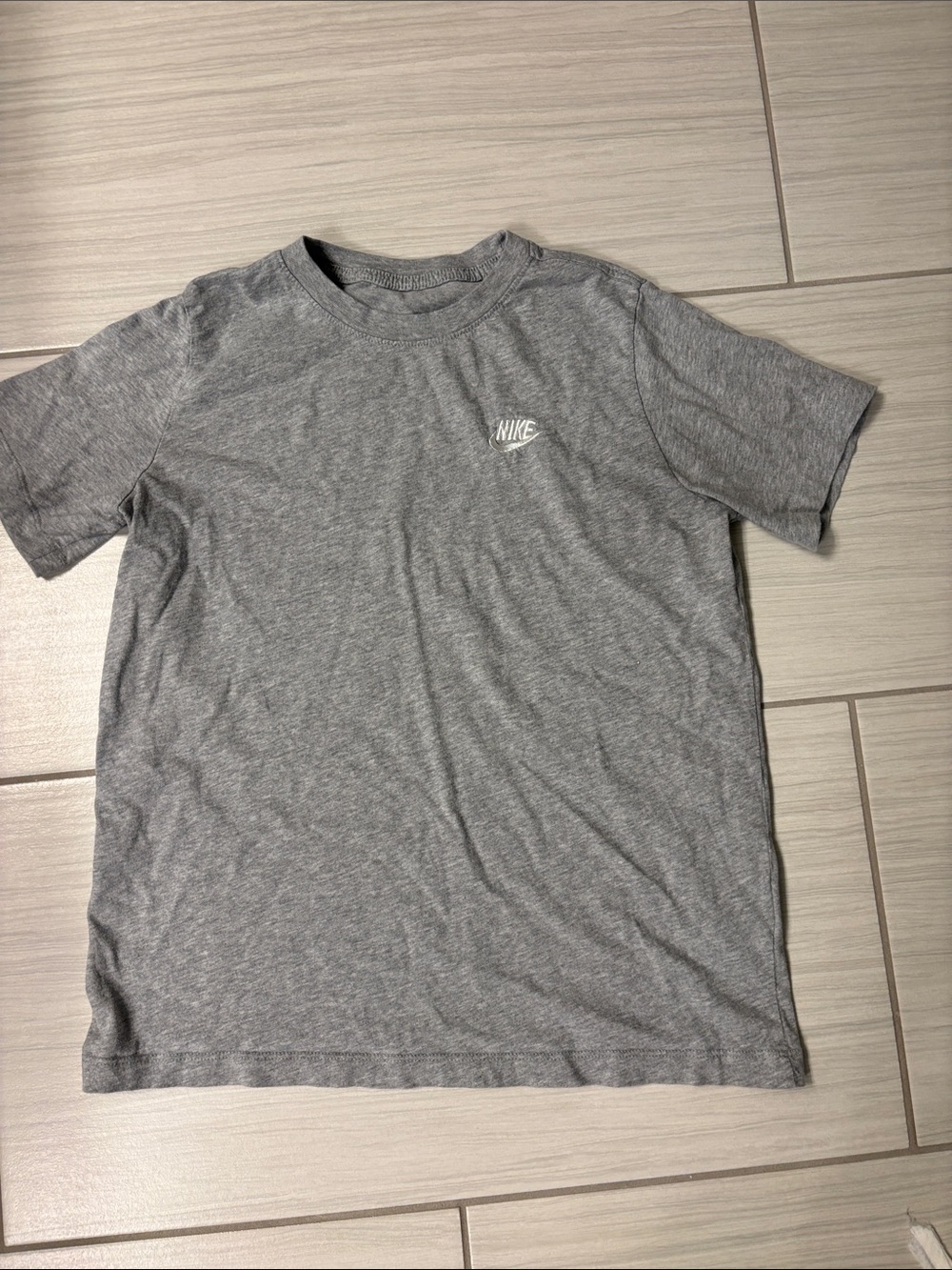 Nike Heather Gray Short Sleeve Logo Tee